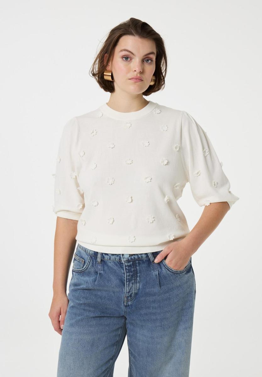 Fabienne Chapot Fabienne Chapot Gebreide Hilly Patch Pullo Wolwit 4