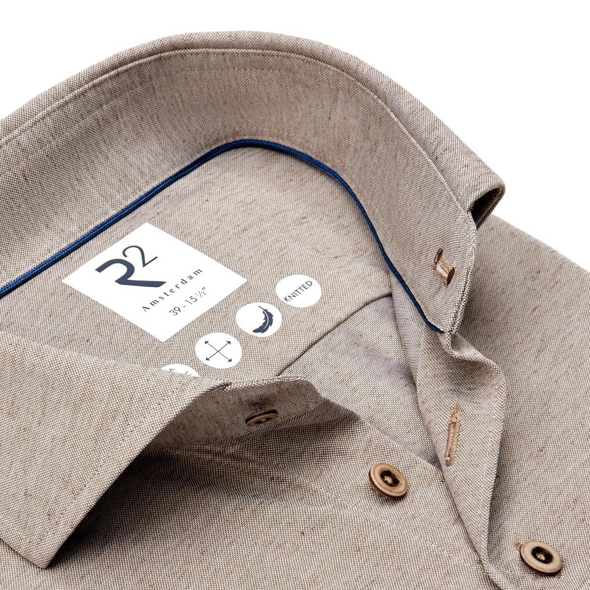 R2 Amsterdam R2 Amsterdam Overhemd 128.WSP.019 Beige 2
