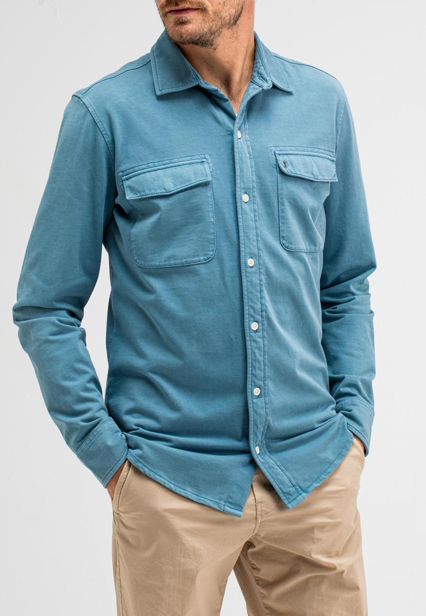 Butcher of Blue Butcher of Blue Overshirt M2514021 Blauw 3