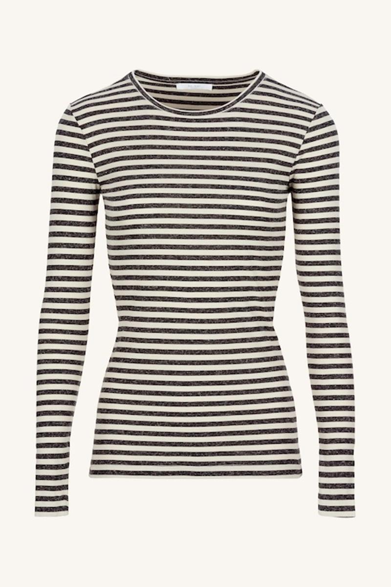 By-Bar By-Bar Top Basic Ls Stripe Top Beige 2