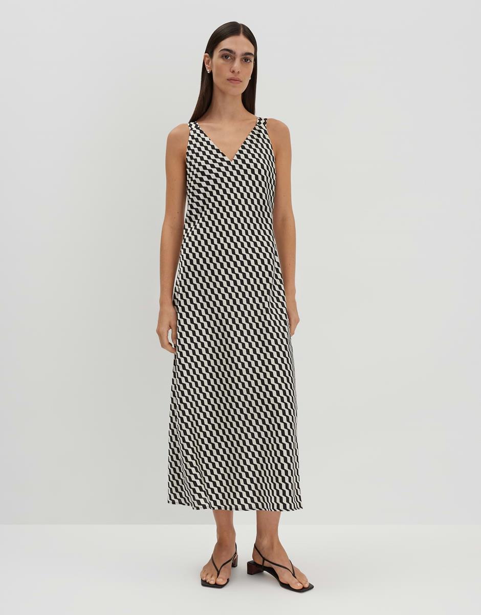 SOMEDAY Jurk Qova Graphic Zwart 1