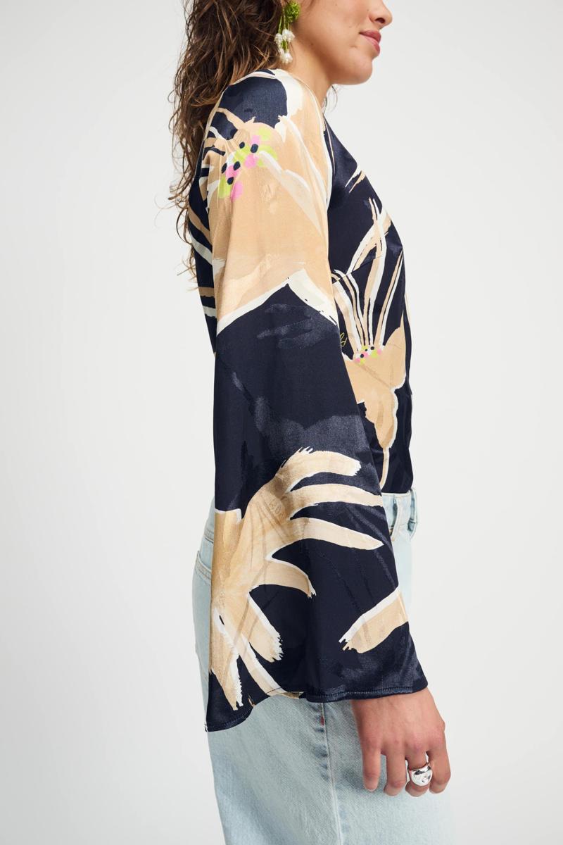 POM Amsterdam POM Amsterdam Blouse SP9169 Blauw 6