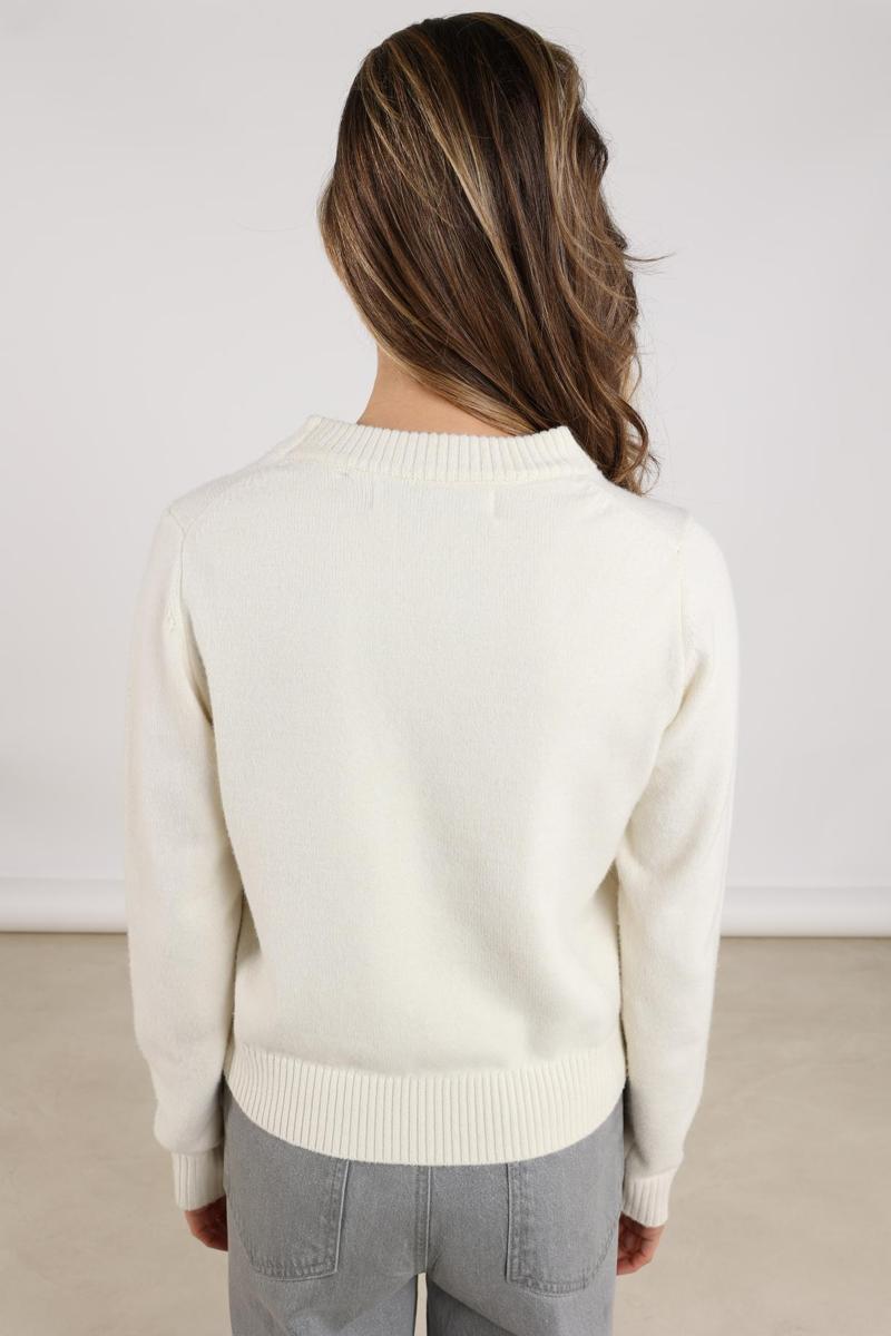 NUKUS Trui Intarsia Off-White 5