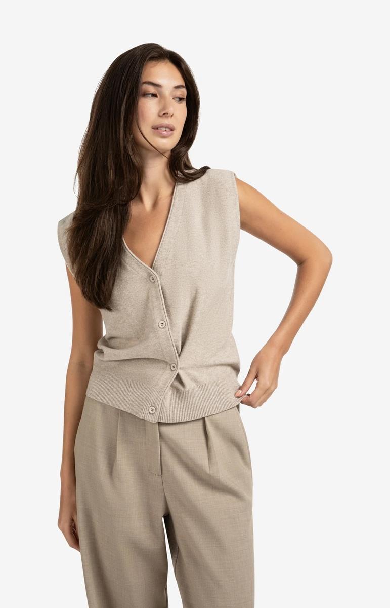 YAYA Vest 01-010120-508 Beige 1