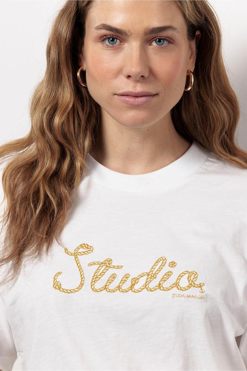 Studio Anneloes Studio Anneloes T-Shirt Klaske rope tshir Off-White 4
