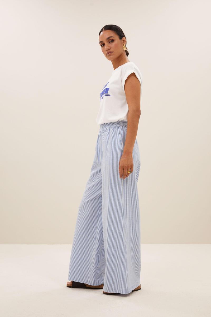 By-Bar By-Bar Pantalon Randy Stripe Blauw 4