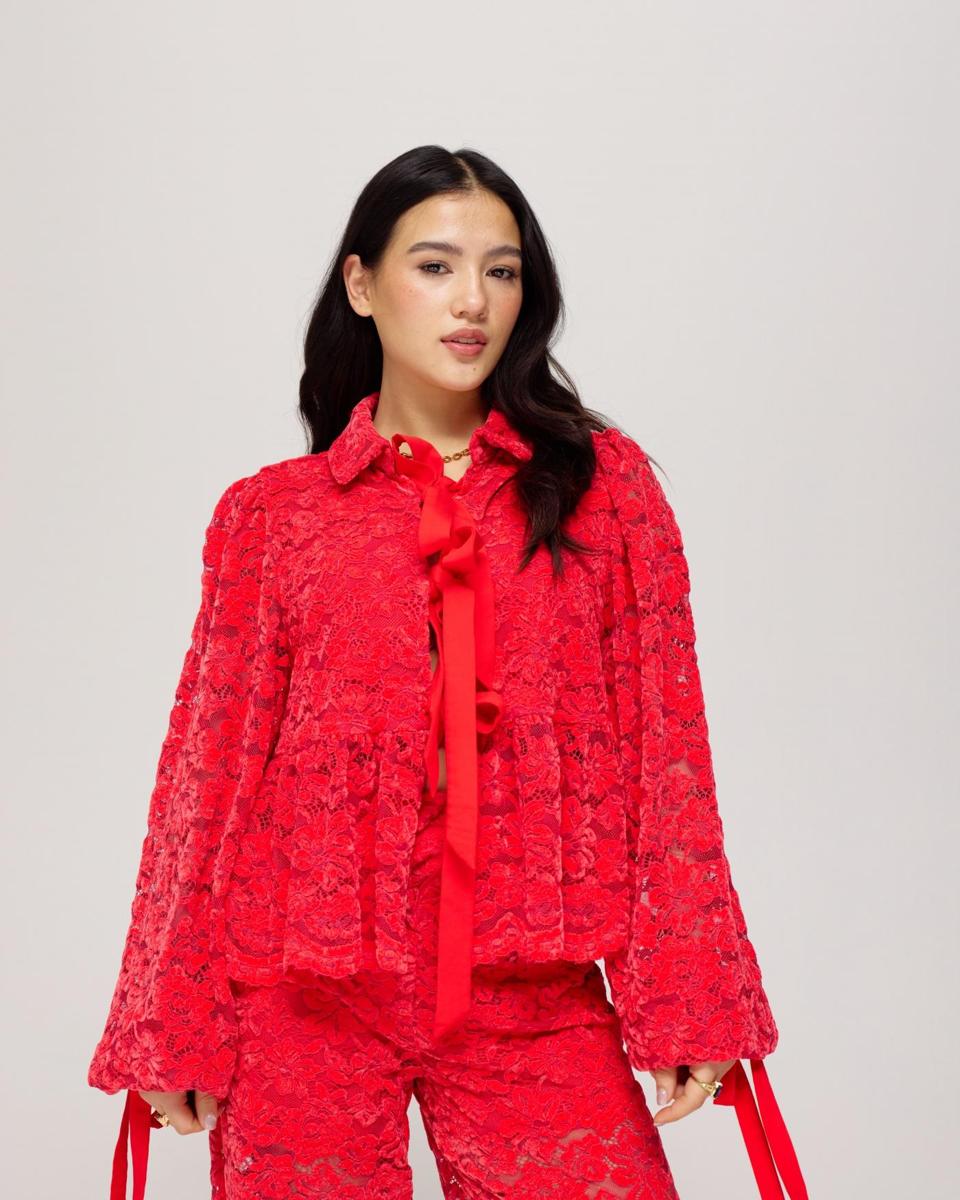 Harper & Yve Harper & Yve Blouse SS25P606 Rood 1