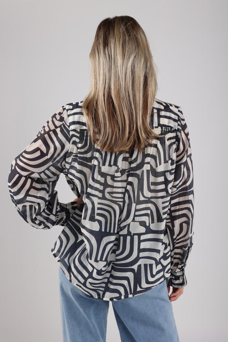 NUKUS NUKUS Blouse NKS02089 Blauw 6