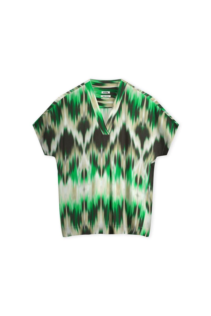 KYRA KYRA Blouse Faded Ronina Groen 1