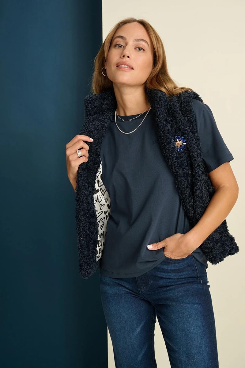 POM Amsterdam POM Amsterdam Gilet SP7342 Blauw 3