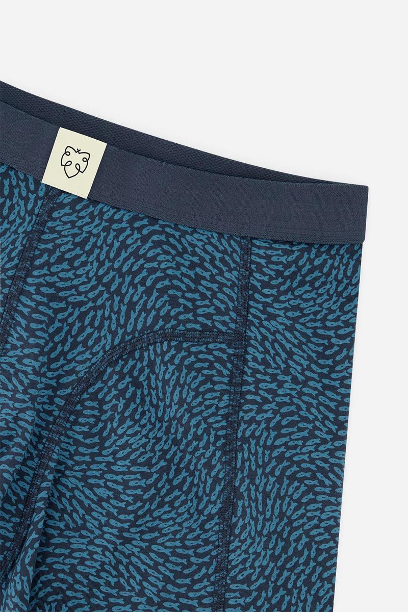 A-dam Boxershort Blue Fish Blauw 3