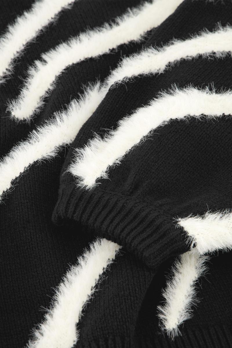 Fabienne Chapot Trui Zebra Pullover Zwart 2