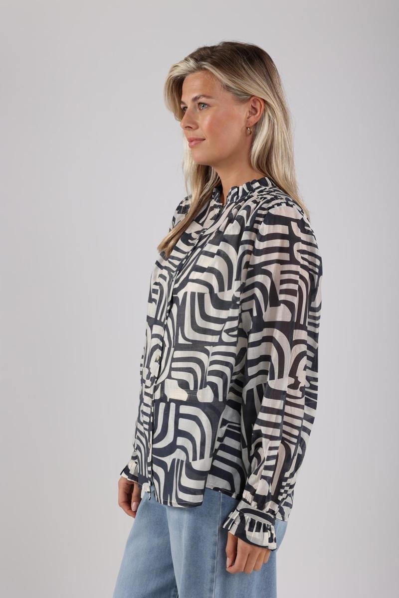 NUKUS NUKUS Blouse NKS02089 Blauw 5