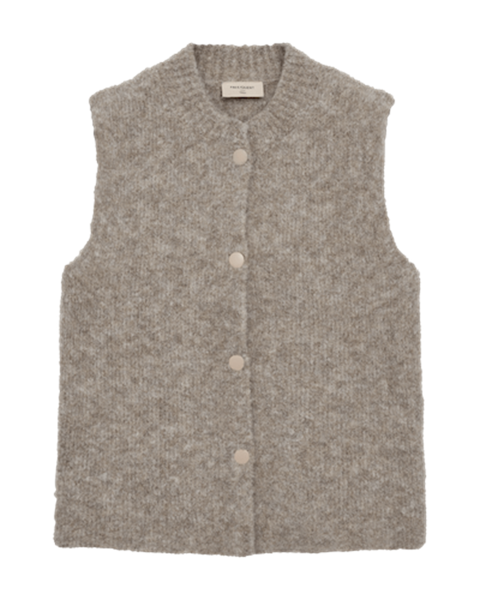 Freequent Gilet Jump Taupe 2