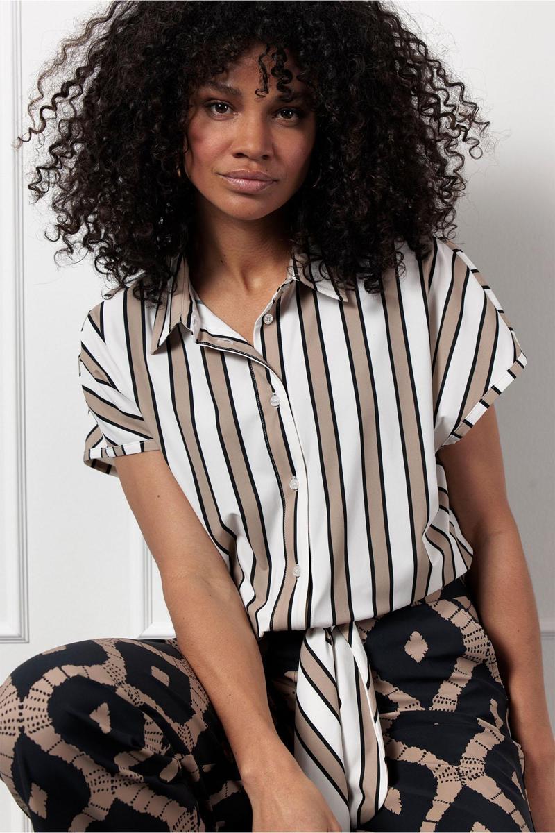 Studio Anneloes Blouse Lena stripe blous Beige 1
