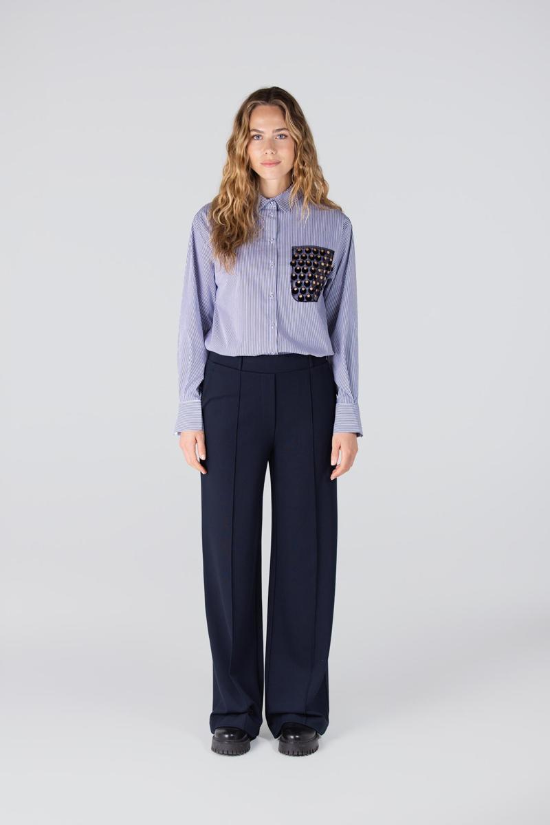 Jansen Amsterdam Blouse GOLDIE W25 Blauw 6