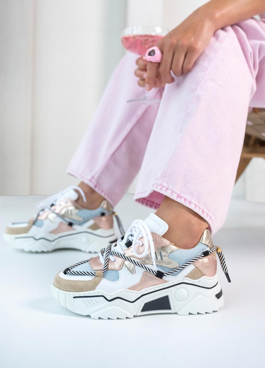 DWRS DWRS Sneakers Jupiter Denim Roze 1