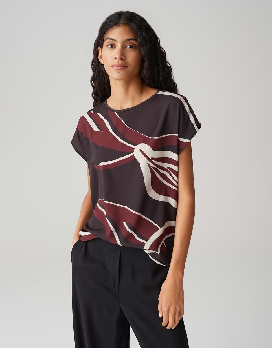 OPUS T-Shirt Sopika Print Bruin 1