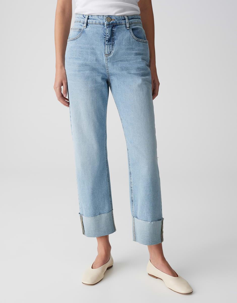 OPUS Jeans Lani Turn Up Blauw 1