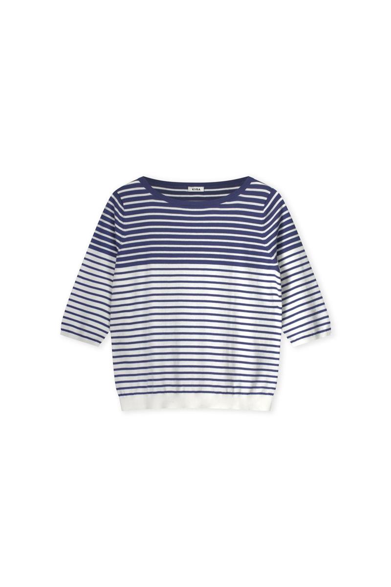 KYRA KYRA Trui Stripe Britt Rood 3