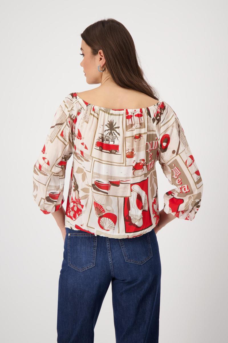 Monari Monari Blouse 409694 Rood 5