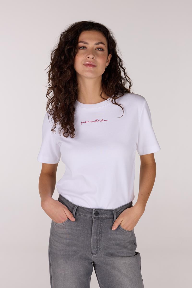 Jansen Amsterdam Jansen Amsterdam T-Shirt RUBY SS25 Roze 1