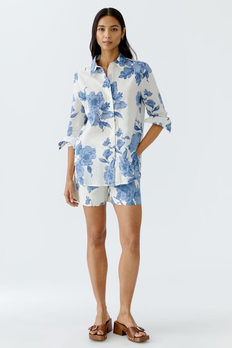 Oui Oui Blouse 0092934 Blauw 2