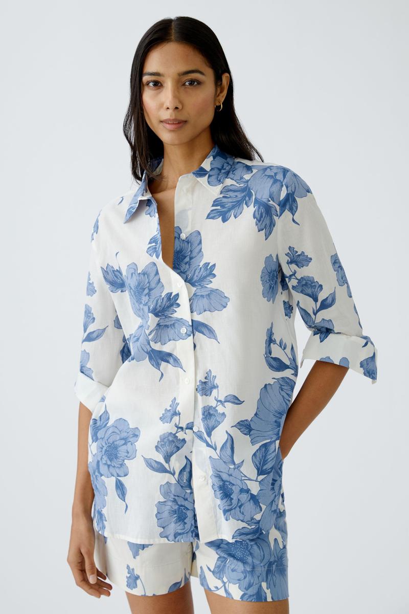Oui Oui Blouse 0092934 Blauw 3