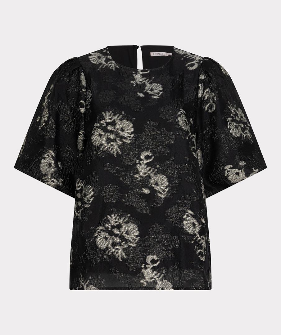EsQualo Blouse W25.09701 Zwart 1