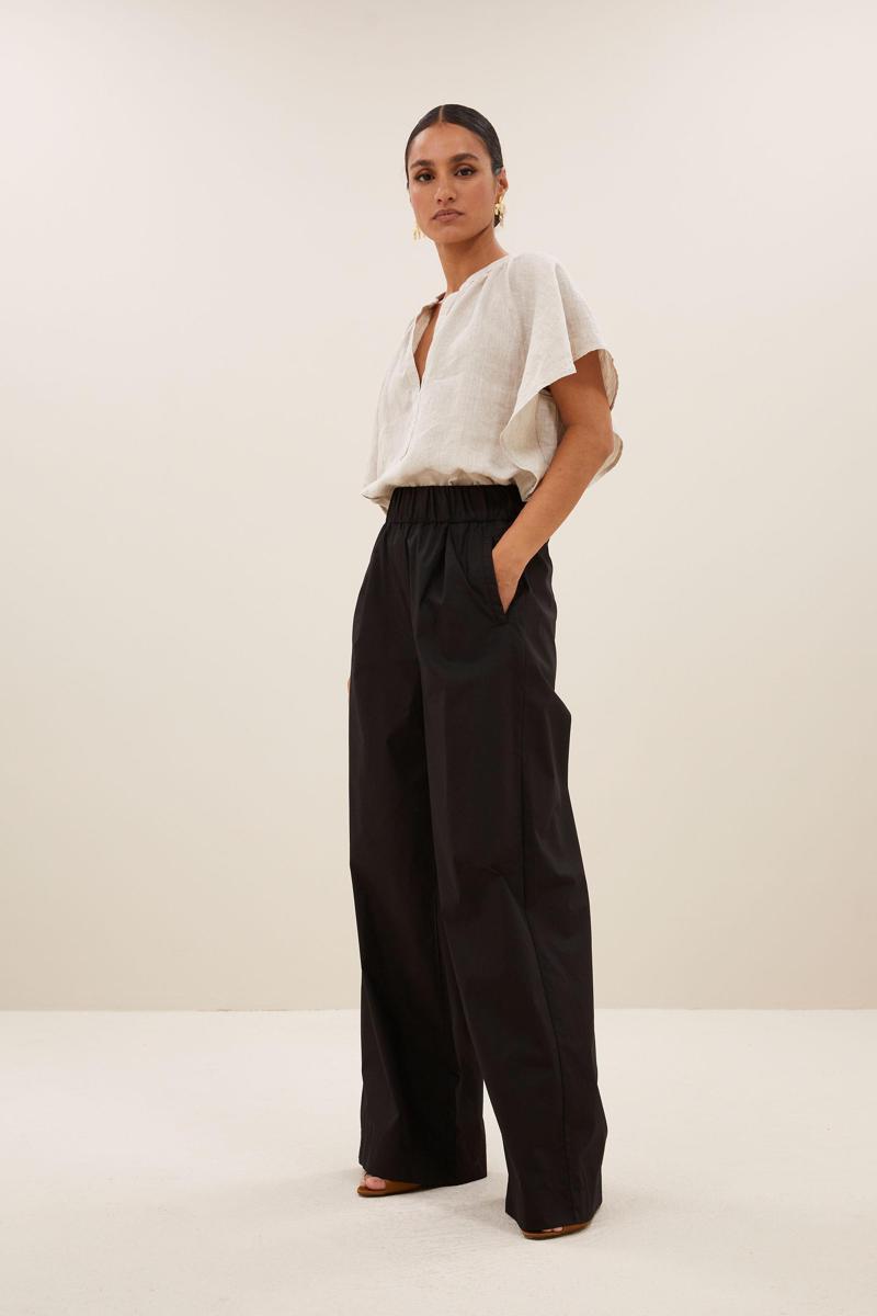 By-Bar By-Bar Pantalon Benji Poplin Zwart 4