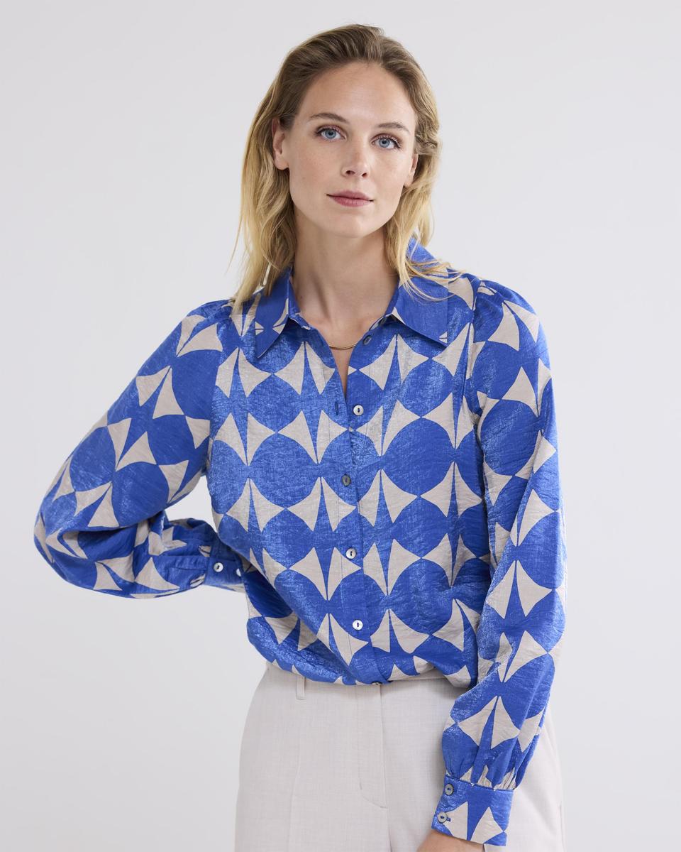 Summum Summum Blouse 2s3206-12136 Blauw 4