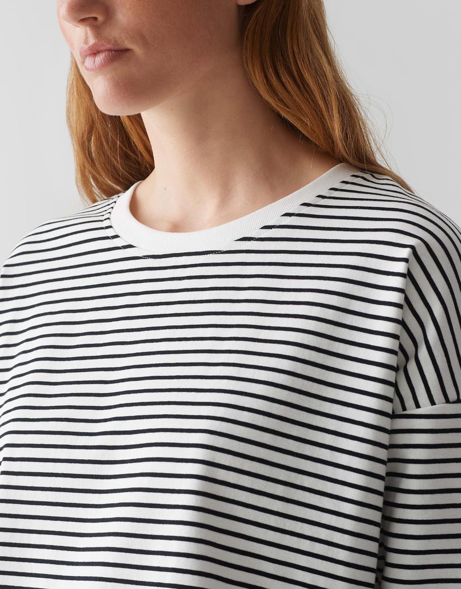 OPUS OPUS T-Shirt Seifen Preppy Blauw 4