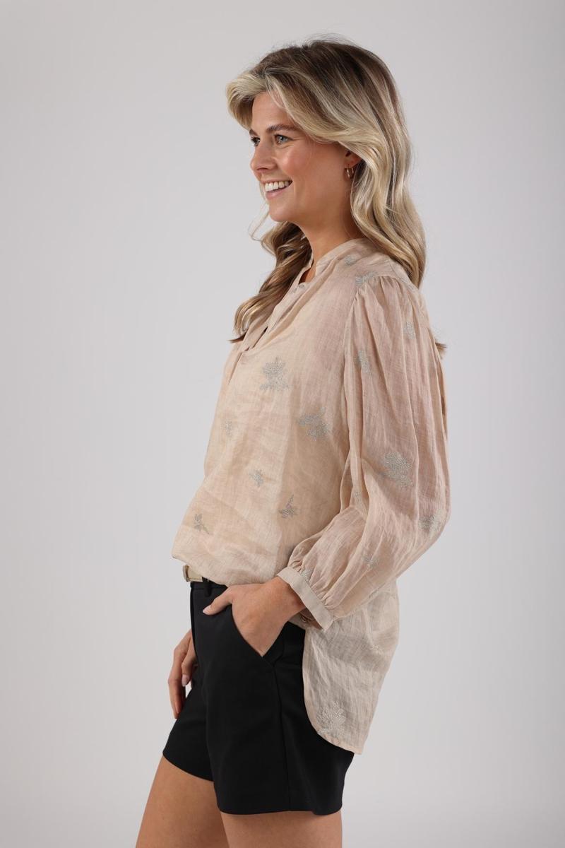 NUKUS NUKUS Blouse NKS02072 Zand 6