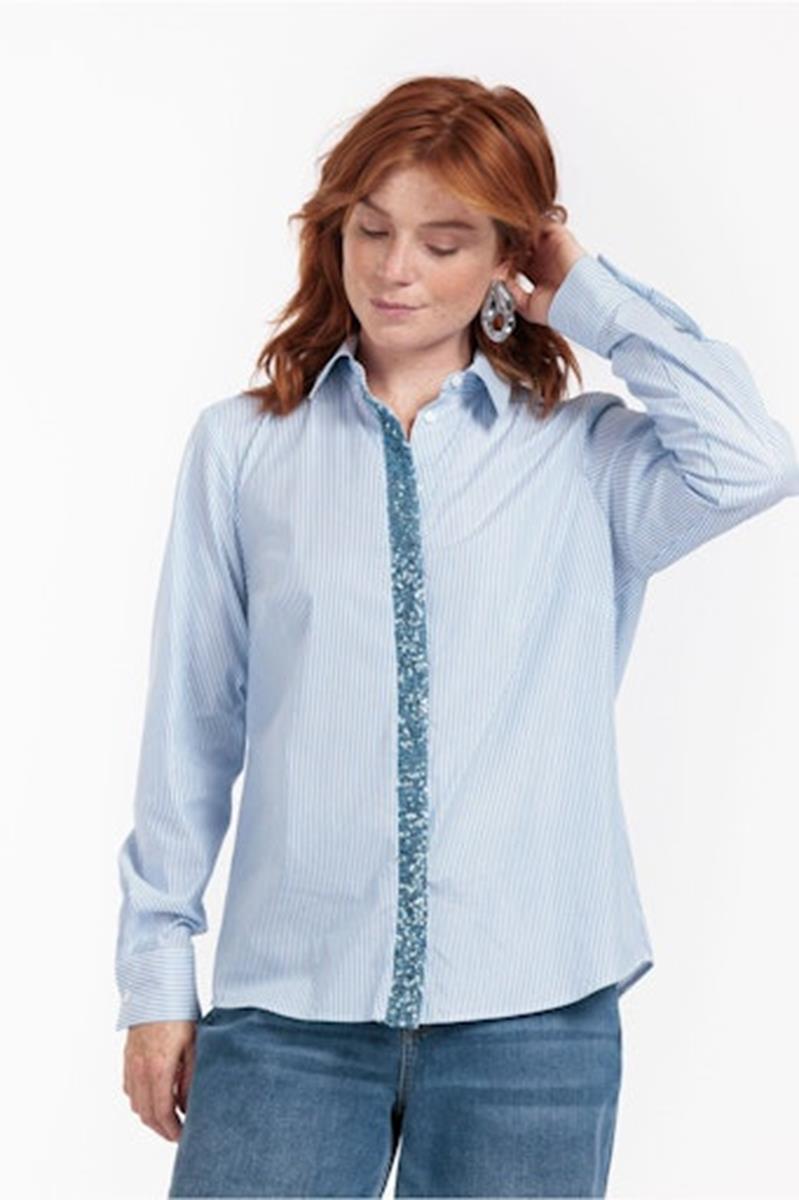 Studio Anneloes Blouse Bobby poplin blou
