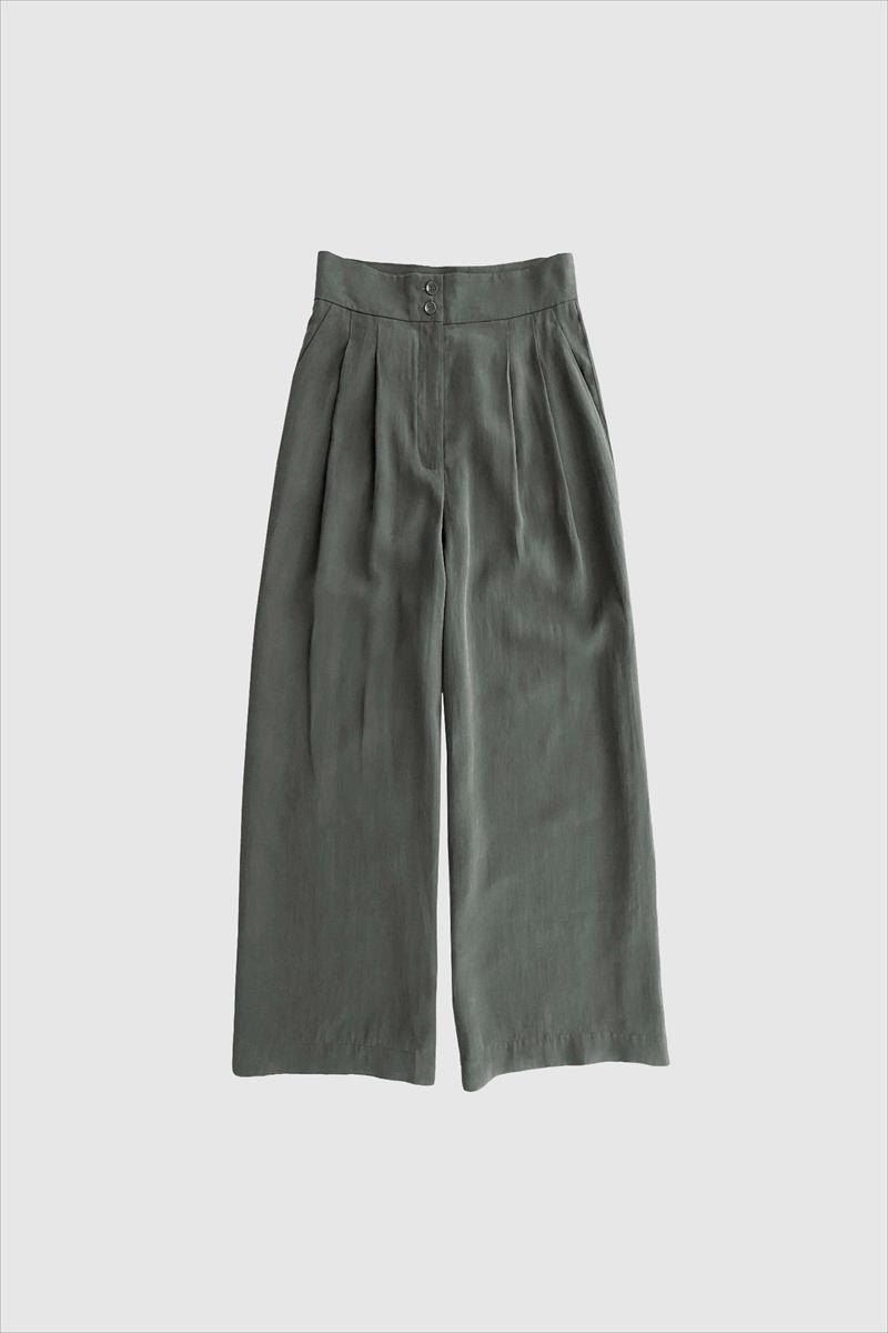 WithBlack WithBlack Pantalon Maya Wide Pant Antraciet 2
