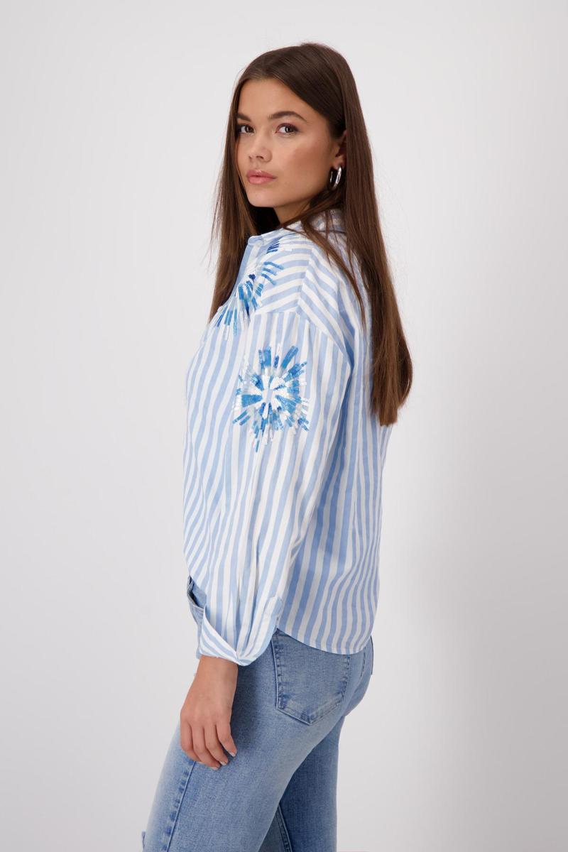 Monari Monari Blouse 409145 Blauw 4
