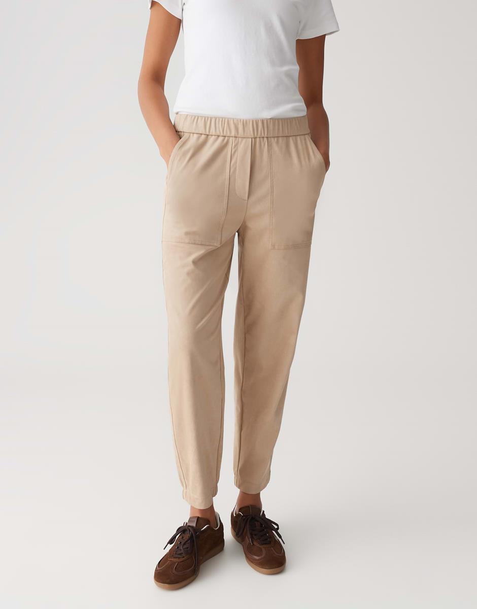 OPUS Pantalon Myha Velour Beige 1
