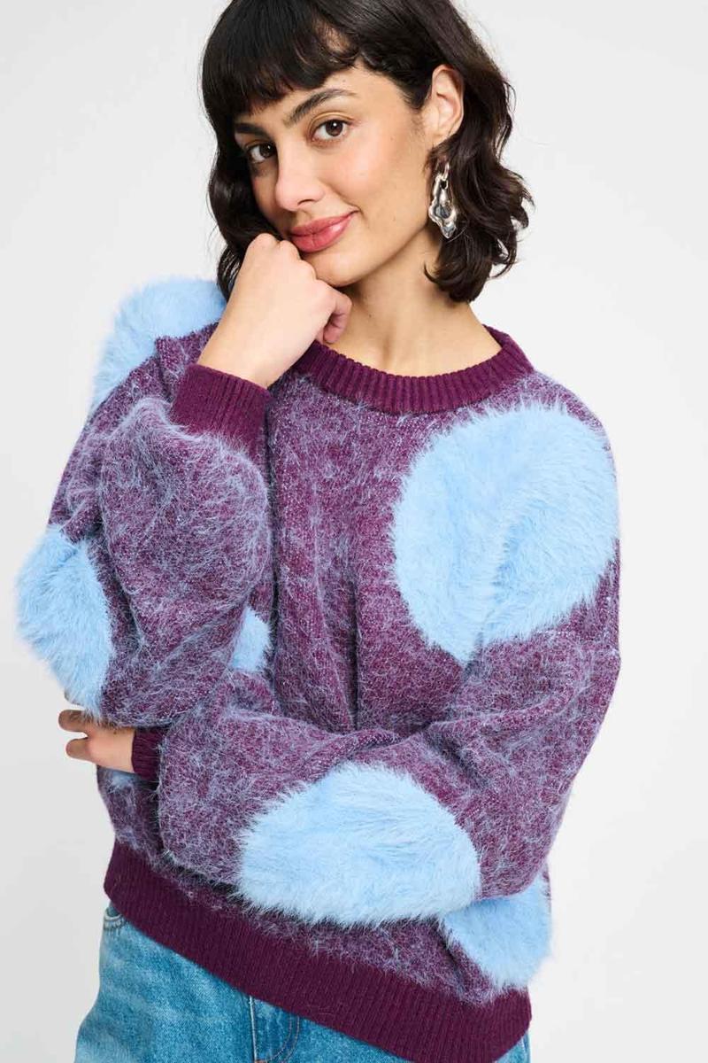 POM Amsterdam Trui SP9358 Paars 2