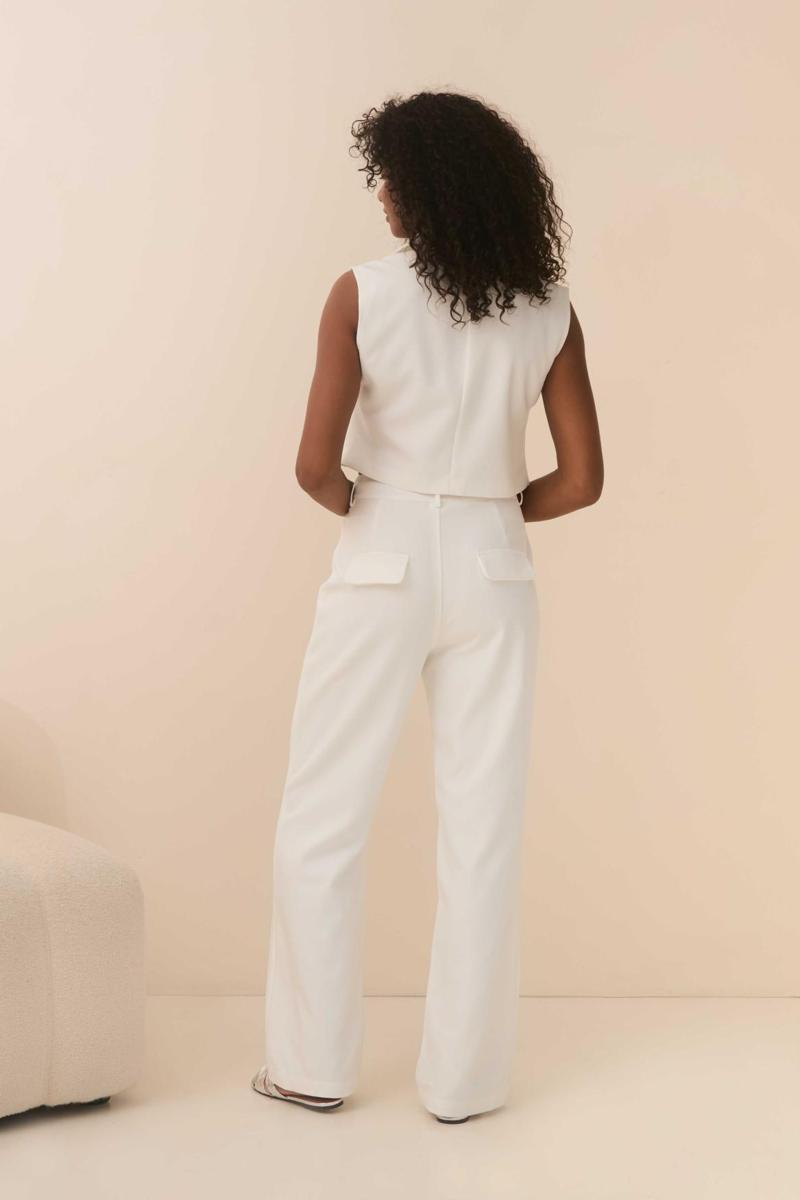 Lofty Manner Lofty Manner Pantalon QD36.1 - Tayla Wit 4