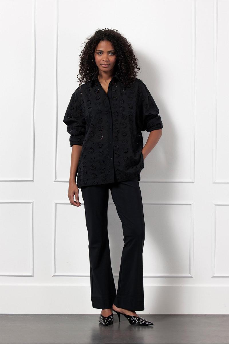 Studio Anneloes Studio Anneloes Pantalon Flair Bonded Zwart 6