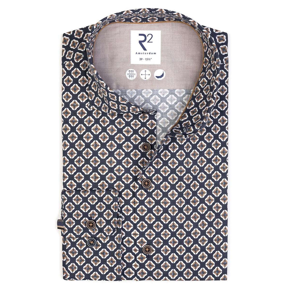 R2 Amsterdam Overhemd 130.WSP.063 Blauw 1