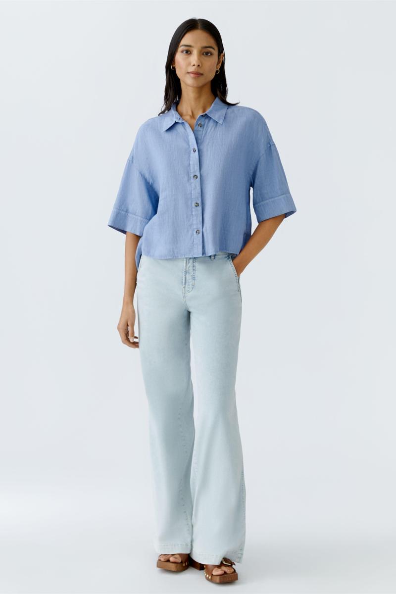 Oui Oui Blouse 0092938 Blauw 2