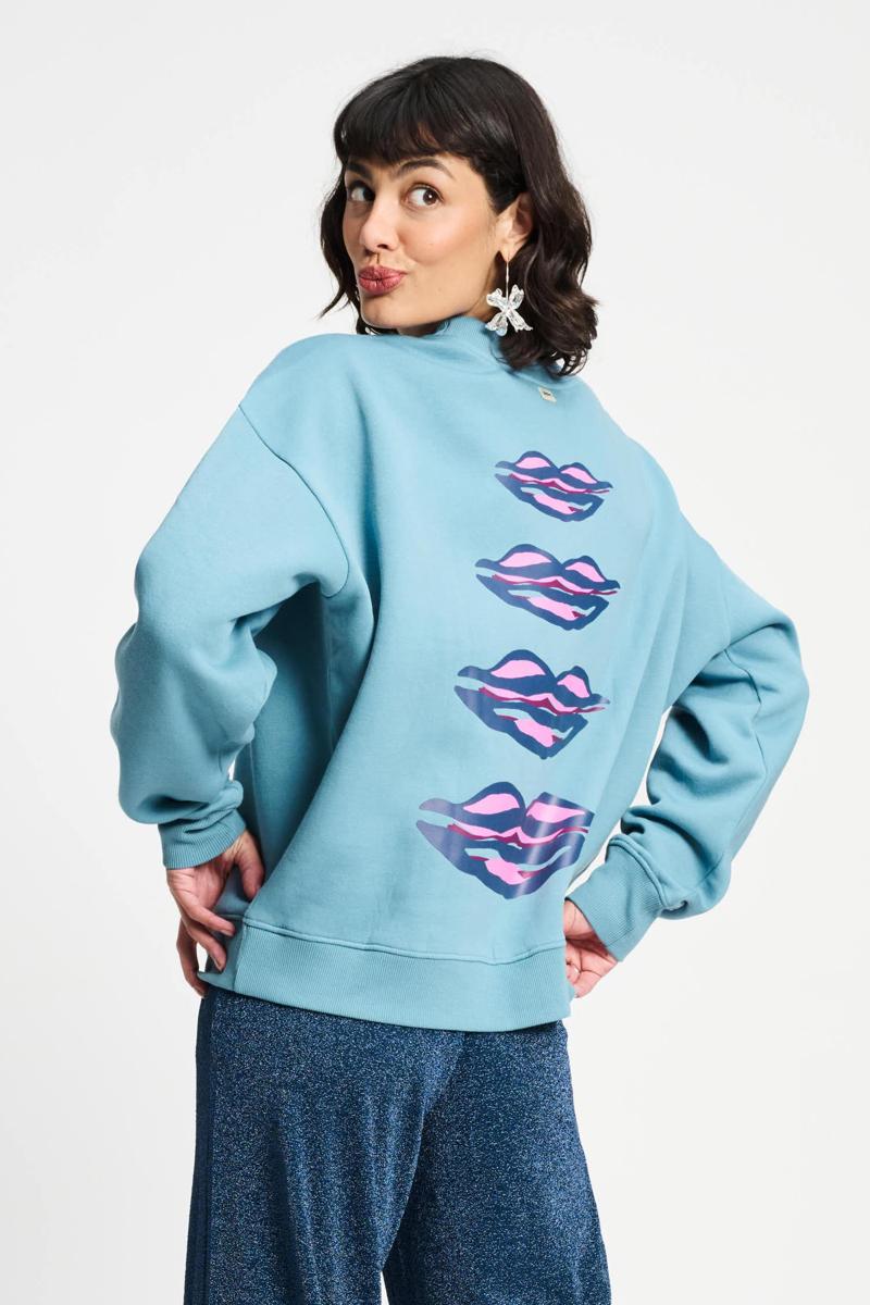 POM Amsterdam Sweater SP9357 Blauw 2