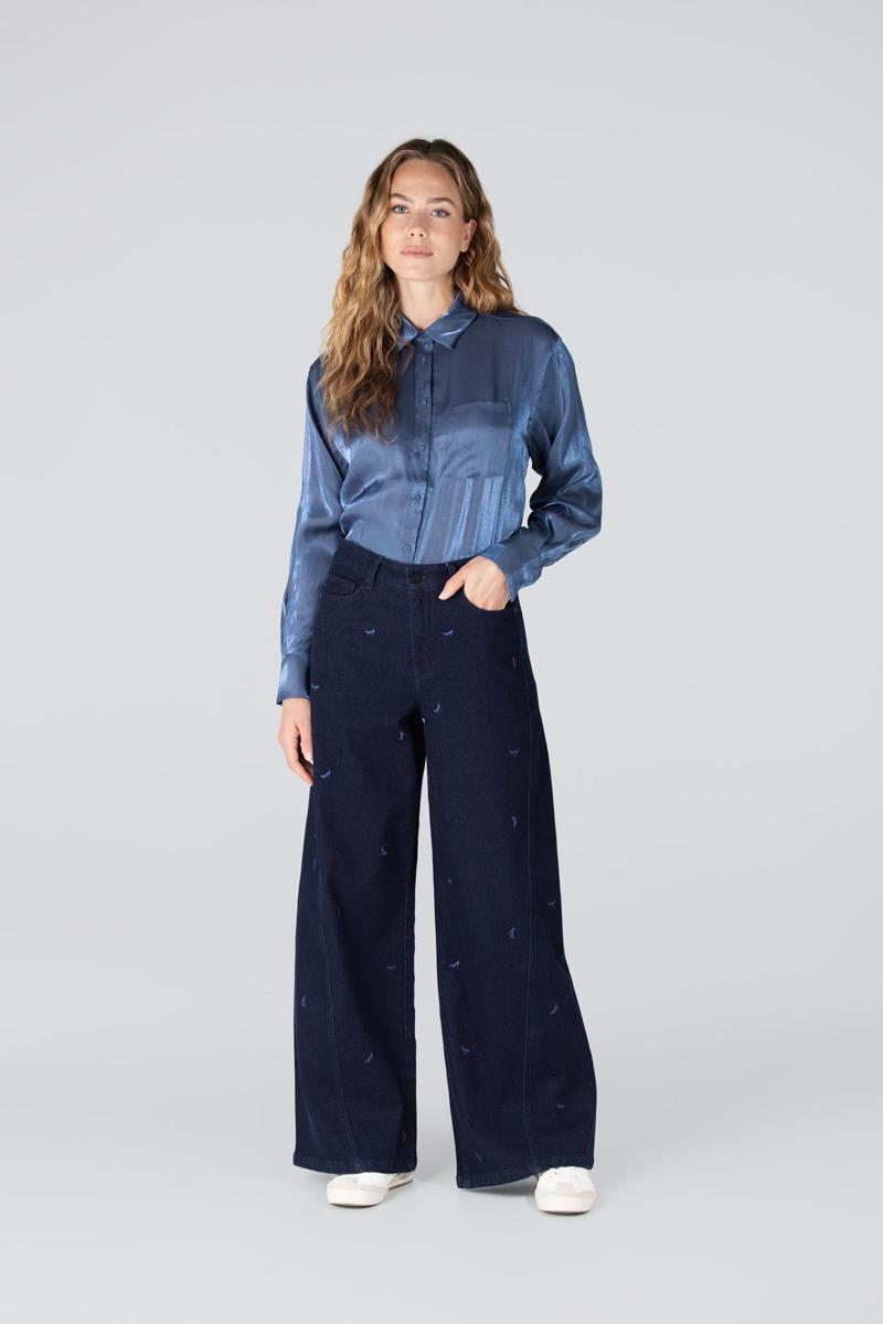Jansen Amsterdam Blouse BISA W25 Blauw 5