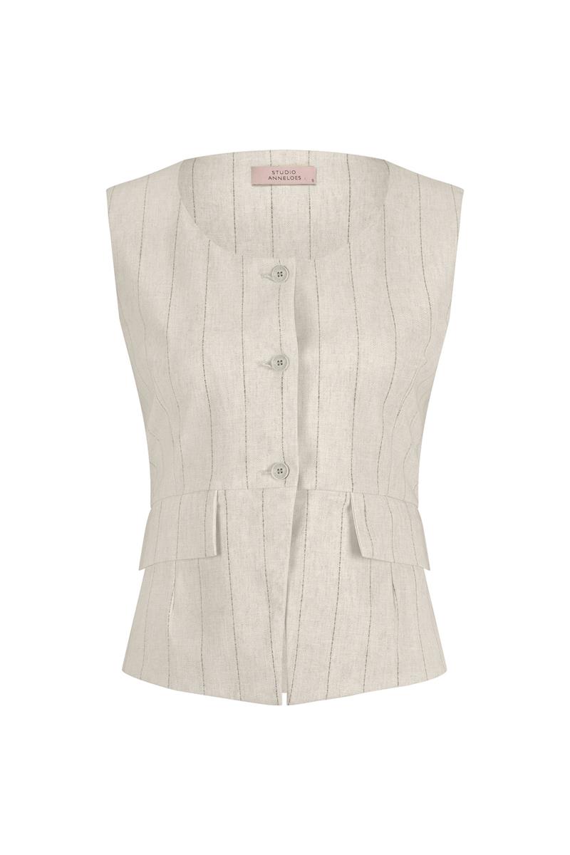 Studio Anneloes Studio Anneloes Gilet Rebekka Off-White 2