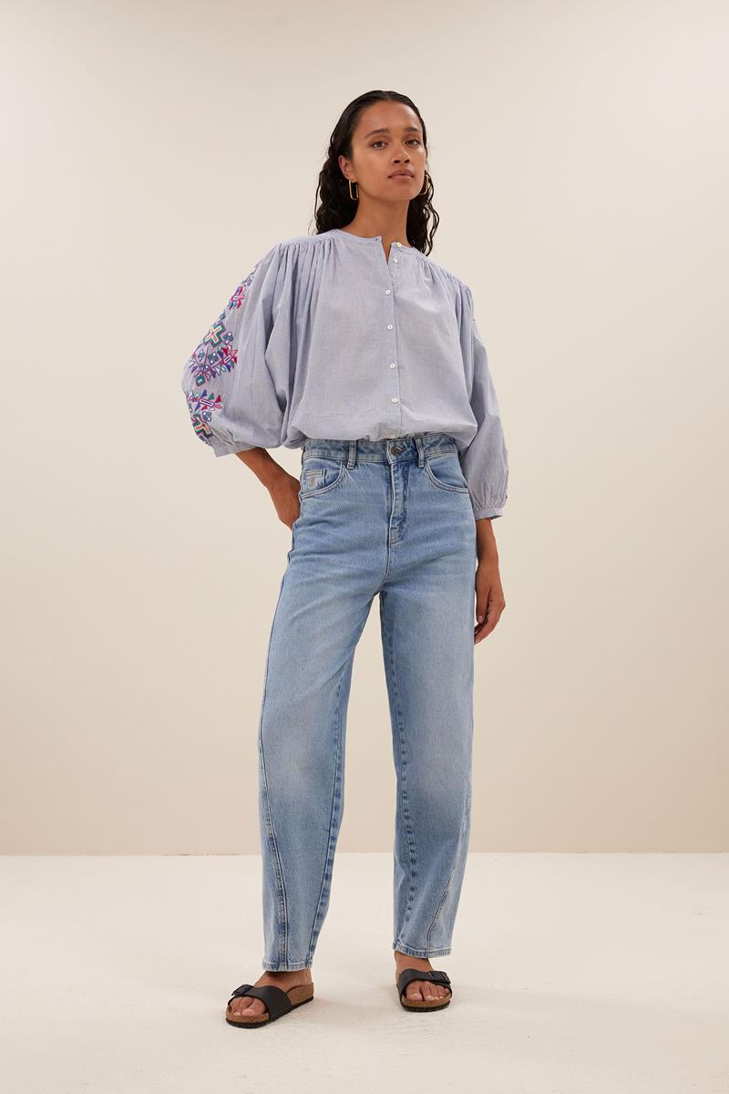 By-Bar By-Bar Blouse Becky Blauw 1