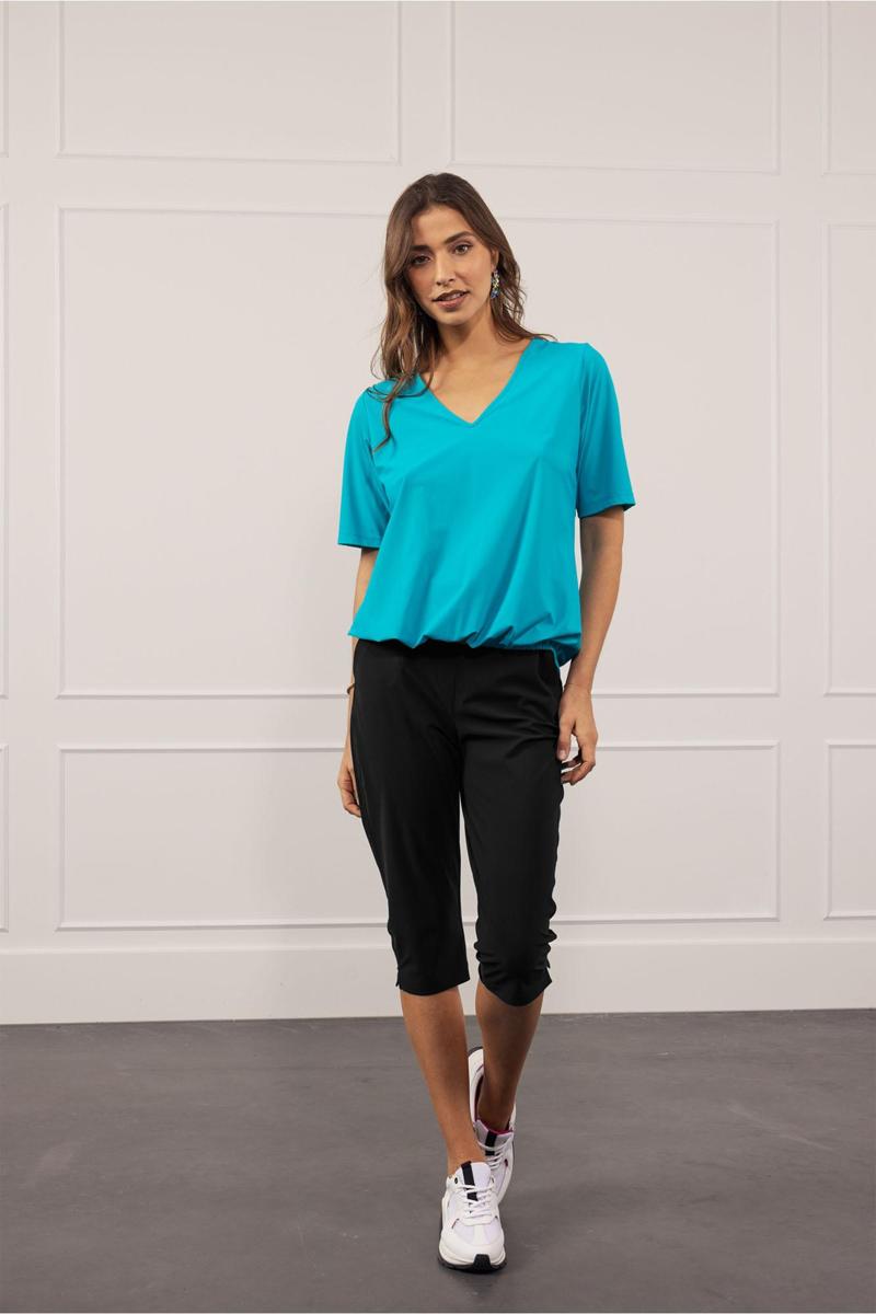 Studio Anneloes Studio Anneloes Pantalon Hanna capri trous Zwart 4