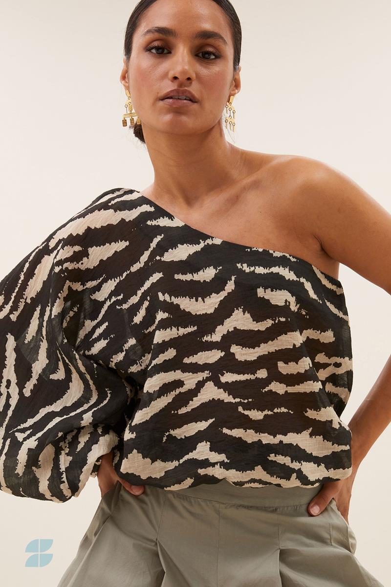 By-Bar By-Bar Blouse Bella Zebra Grijs 1
