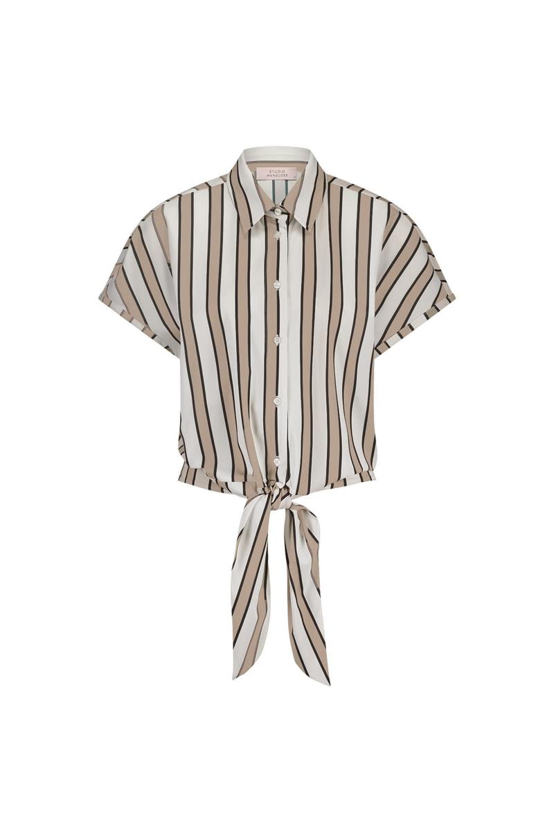 Studio Anneloes Blouse Lena stripe blous Beige 2