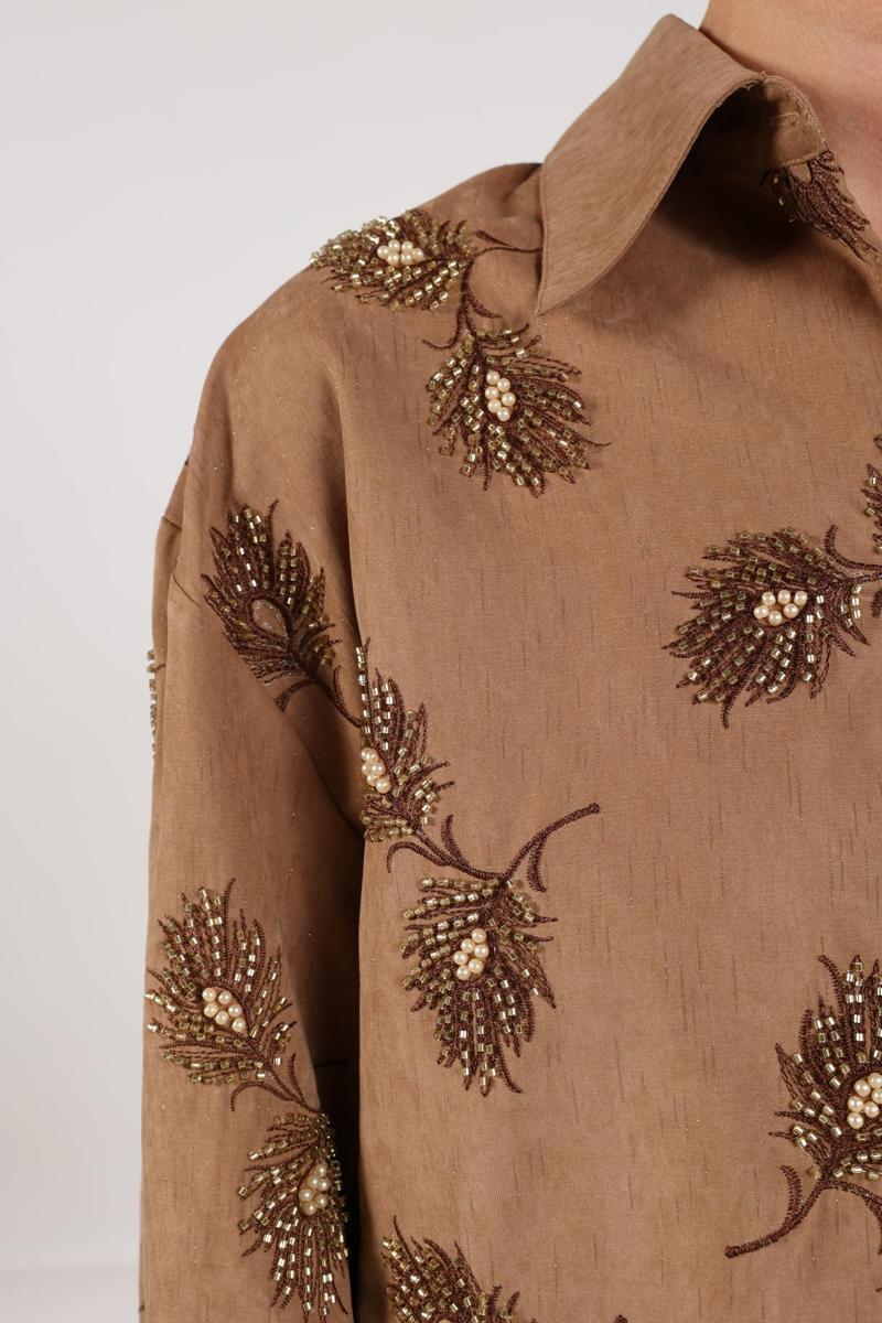 NUKUS Blouse NKF02078 Bruin 5